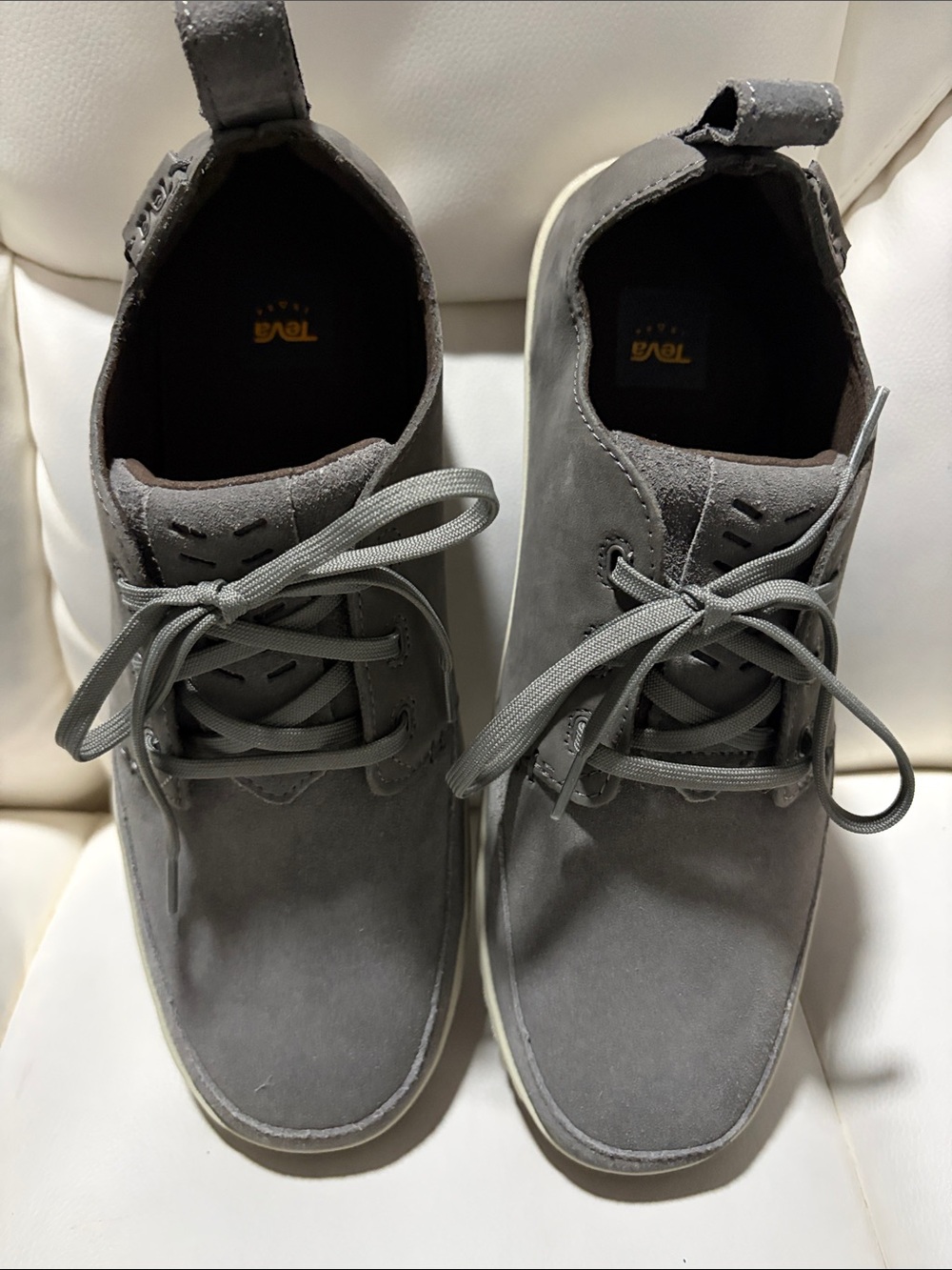 Teva Men's Gray Suede Lace-Up Sneakers